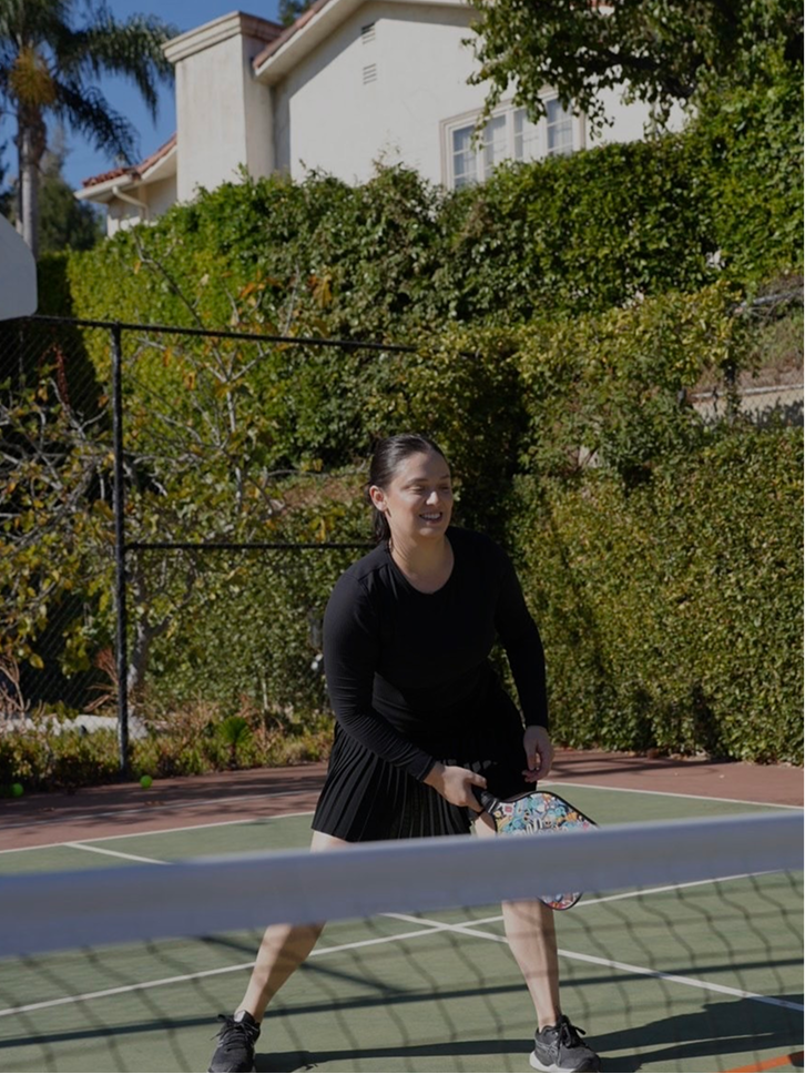Playing pickleball